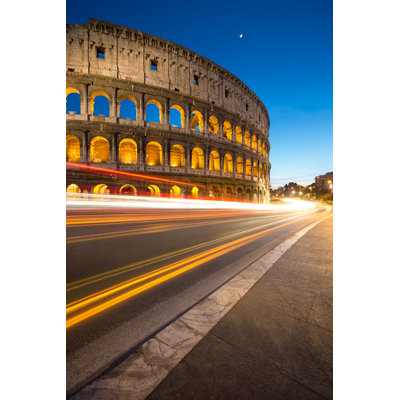 Colosseum At Night. Rome, Italy - Wrapped Canvas Print