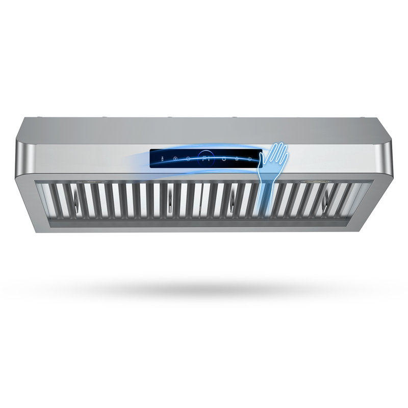 30 Inch Under Cabinet Range Hood 900cfm, 4-speed Smart Vent Hood With Touch Sensor,  Dual Led Lights, Baffle Filters Ducted