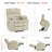 Dual Motor 21.3" Seat Width Power Recliner Lift Chair with Vibration and Heat, Infinite Position, Faux Leather-1691682685