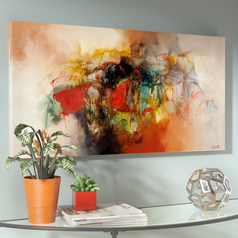 Zavaleta Abstract VI Large Canvas Art in Bright Colors