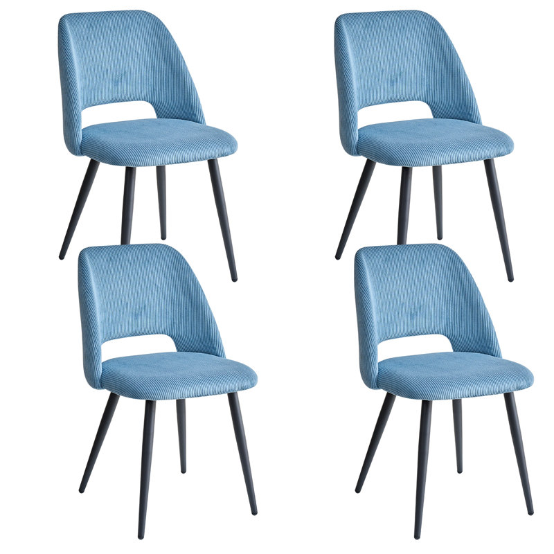 43.5cm H Upholstered Metal Parsons Chair, Blue