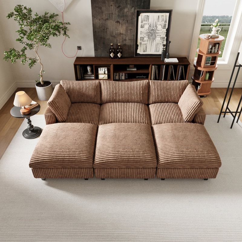 Canapé modulaire Doris symétrique, Brown