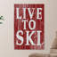 Live to ski-impression d’art textuel sur bois-26009271