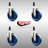 316SS Solid Polyurethane Swivel 1- Expanding Stem Caster Set SCC