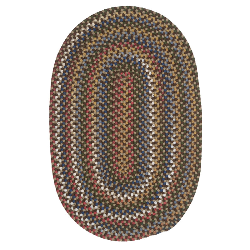 Tapis brun tressé Giza Wayland, Ovale 10 pi x 13 pi