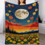 Jeté en flanelle Moonlit Night Sky Luxury, couverture douce et chaude pour le canapé-lit du salon-133686385