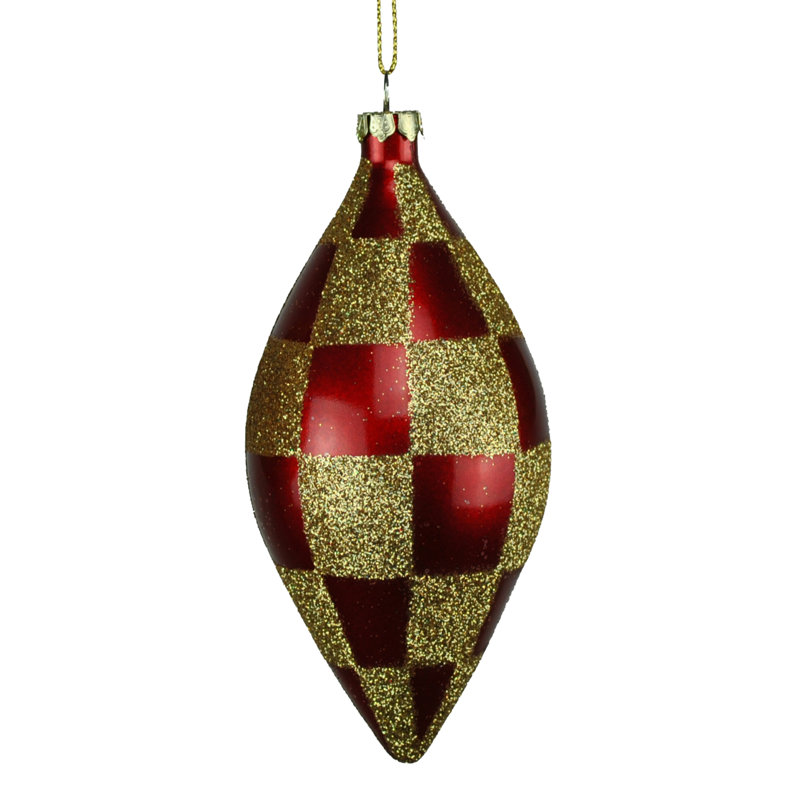 ornement Finial, Rouge / doré