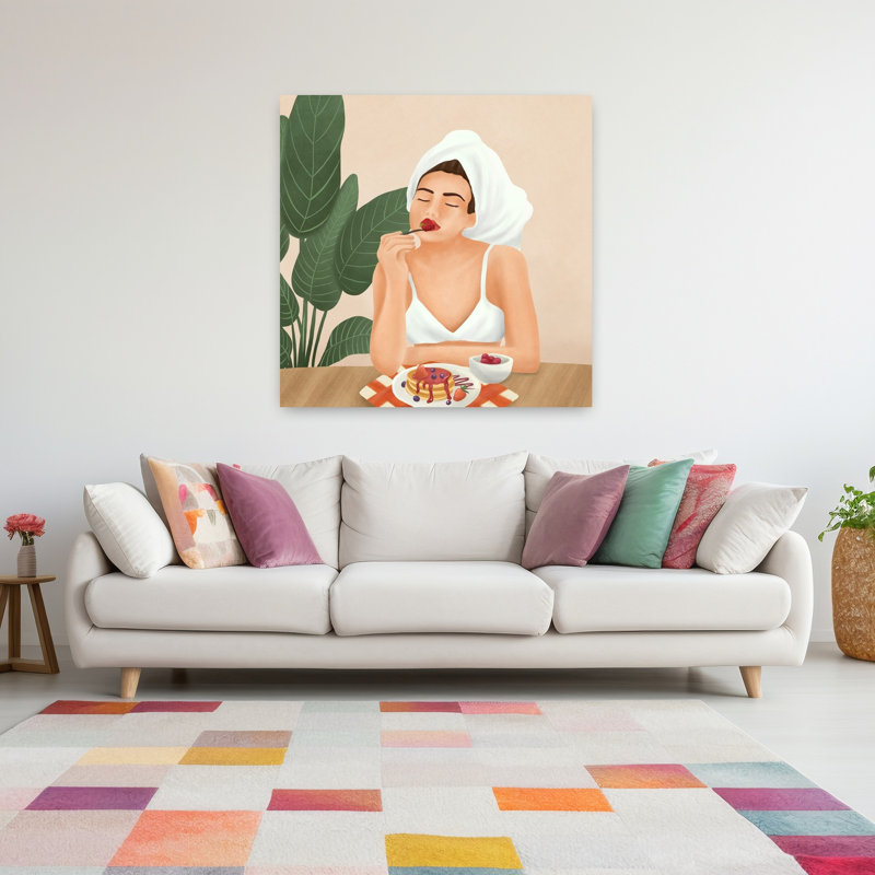 Art contemporain, plante à fruits, H 48 po x l 48 po