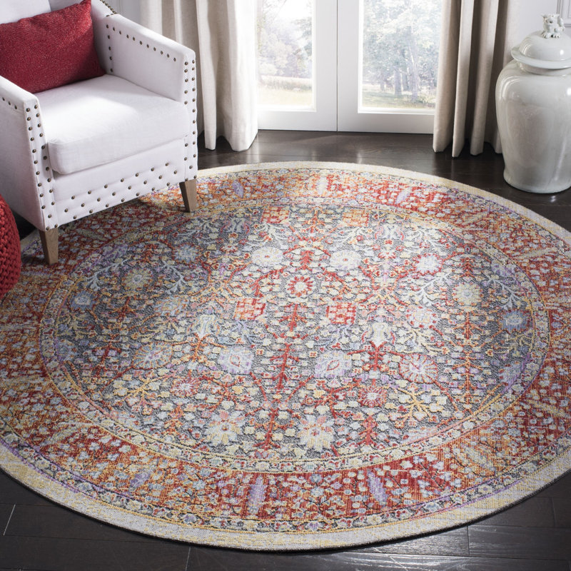 Younes Provance Performance Oriental Rug, Round 6'7"