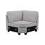 Canapé modulaire en L gris clair de 7 po avec repose-pieds et repose-pieds Leo