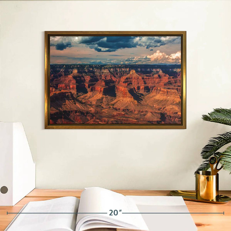 Southern Rim Grand Canyon Arizona, Floating Frame Gold, 13" X 9"
