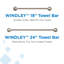 Barre à serviettes murale 24 po Windley-125384644