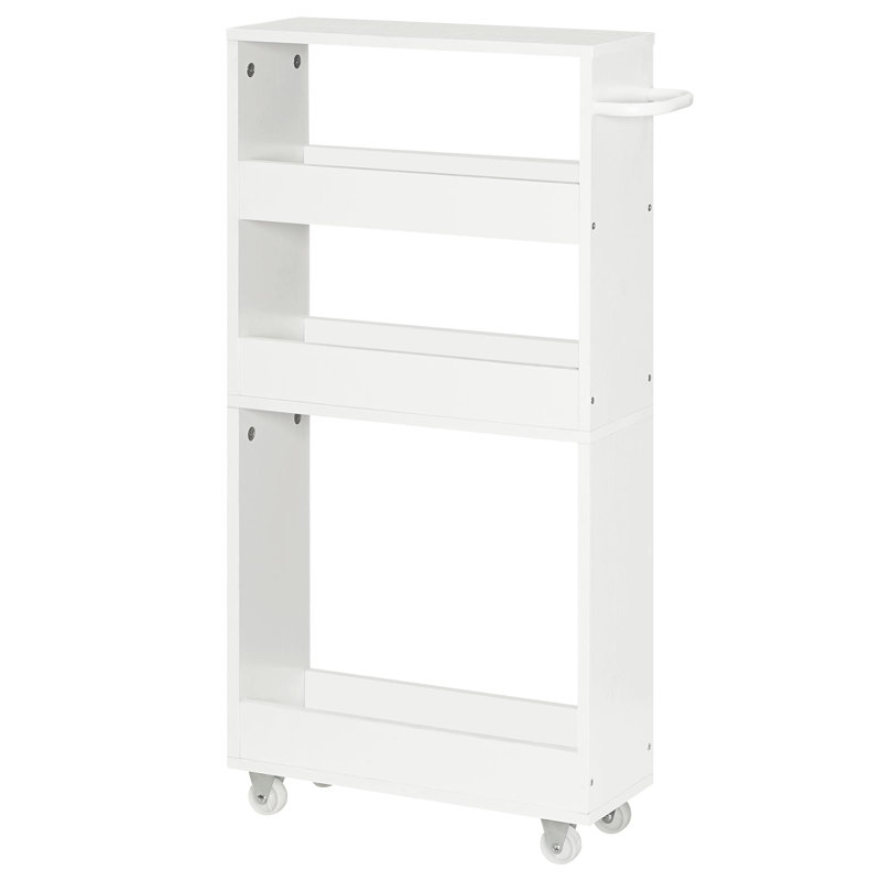 40cm W Utility Cart with Wheels, White