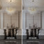 Lustre en cristal chromé 12 lumières Modern-1047968059-1047968056