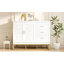 Grand lit escamotable Murphy avec portes en bois, faux tiroirs, pieds en métal