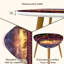 Ensemble de 2 tables basses gigognes Triangle