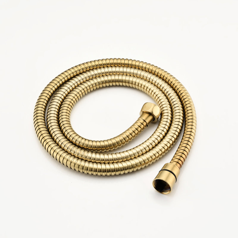 Dual Shower Head - 8" Rainfall & Handheld In Brushed Gold Finish System Sleek, Brushed Gold