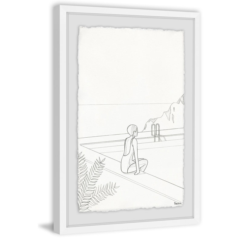 « edge of the pool » par parvez taj,-cadre photo, impression sur papier, H 30 po x l 20 po x P 1,5 po