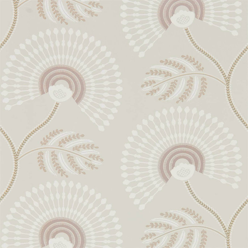 Louella 10.05m x 52cm Wallpaper Roll, Rose Quartz/Pearl
