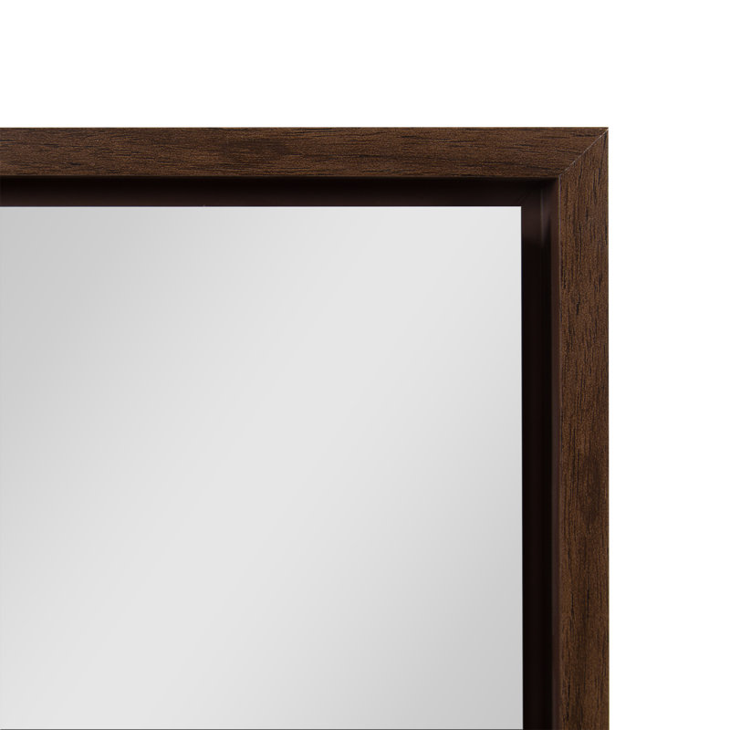 Miroir décoratif moderne et contemporain Loeffler, Noyer brun