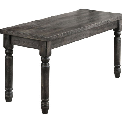 Style Grey Bench For Dining With Graceful Turned Legs Room, And Warmth
