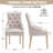Wingback Upholstered Dining Chairs With 19.3'' Seat Height Modern Dining Room Chairs With Tufted Button, Cream Linen Fabric-263274059