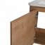 Meuble-lavabo mural avec lavabo en céramique, tablettes de rangement et 2 portes à fermeture en douceur-430644200