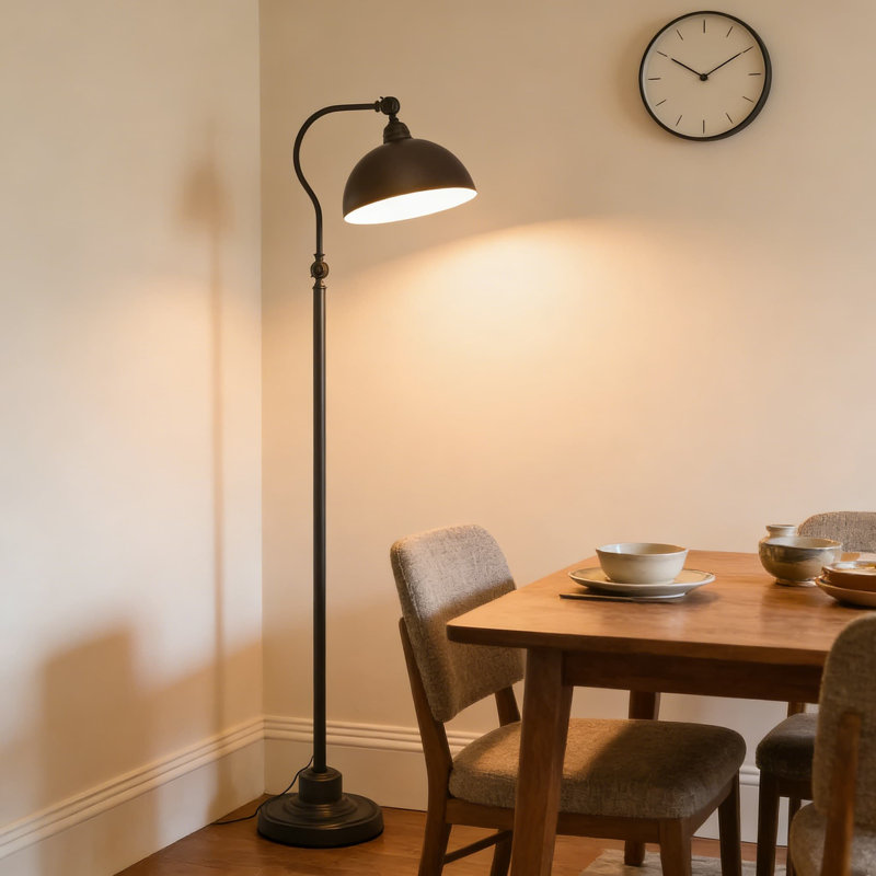 Adjustable Floor Lamp With Remote Control And Bluetooth Dimming, Modern Reading Light For Living Room, Bedroom, Office, Study And Library With Warm To Cool White Light