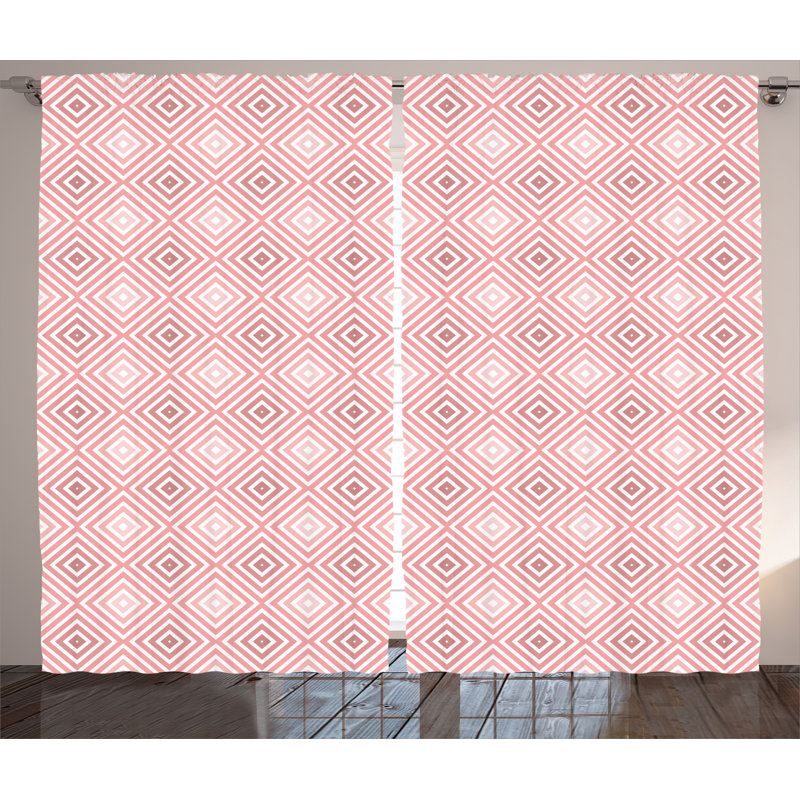 Olga Semi Sheer Curtain Pair, 54" W x 90" L