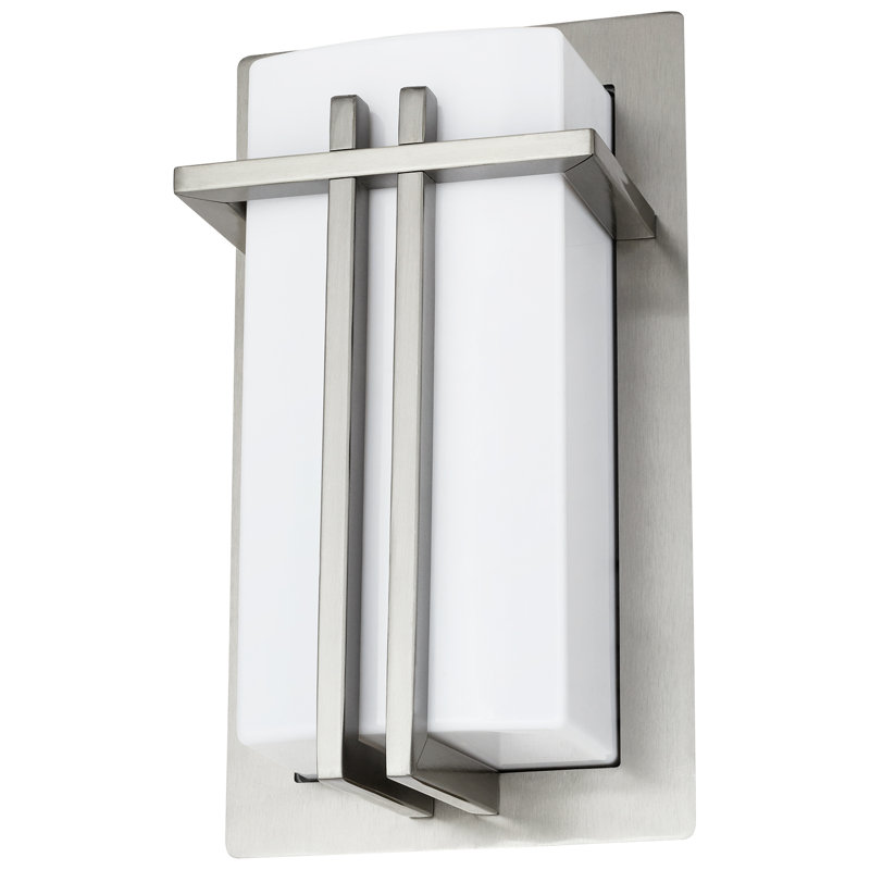 Plafonnier encastré 1 lumière Gosho, Nickel brossé, H 11,81 po x l 6,5 po x P 4,13 po