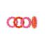 White Scallop Napkin Ring Set of 4-767669784