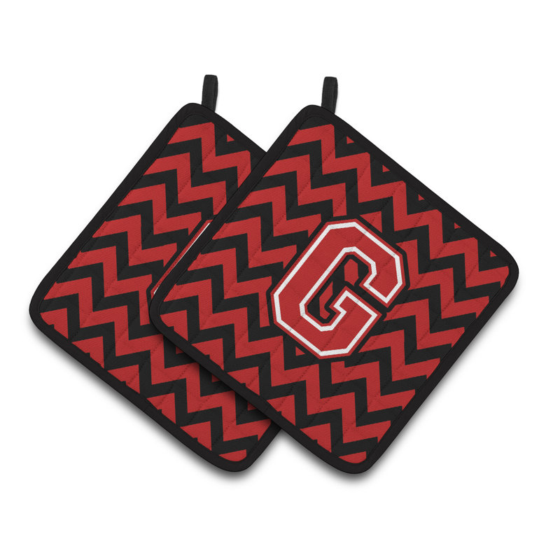 Poignée à chevrons, G, Noir / rouge