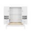 Lit escamotable double pleine grandeur avec placard, tiroirs et tablettes-2027865733