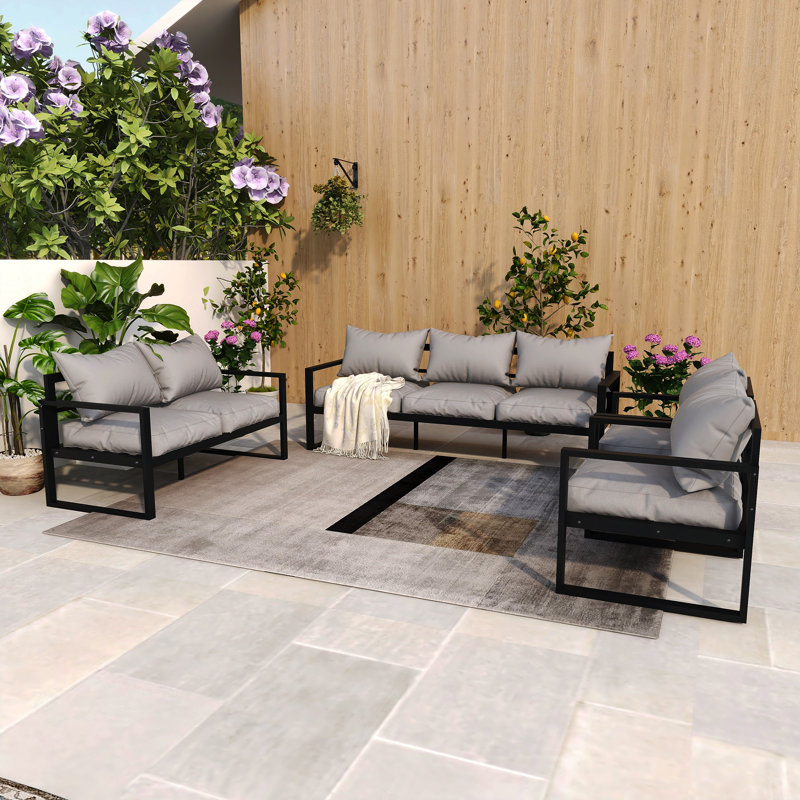 5 - Person Patio Conversation Set with Cushions