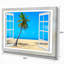 «Open Window to Beach with Palm», impression sur toile tendue-18271022-33308350