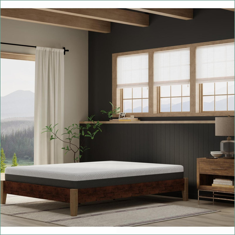 Mattresses, Twin Firm Cooling Mattress with Phase Change Fabric &amp; I-Gel Foam, CertiPUR-US | Foam | Light Gray, Twin