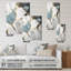 Géode abstraite or et marbre blanc I - Art mural acrylique abstrait en marbre-1047231950