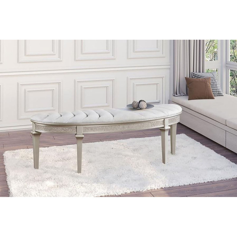 Banc rembourré en tissu Keddrick