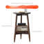 Table d'appoint ronde en bois massif - table de bout ronde pour salon, canapé, chambre à coucher - table de coin de style scandinave au design simple