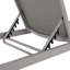 Chaise longue 1 pièce en aluminium gris avec tissu textilène Mays