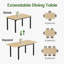 Ensemble de table de salle à manger extensible avec 2 chaises rembourrées-1207793931