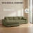Mirod Beige Corduroy Sectional Sofa: Plush Seating with Charging Ports & Cup Holders-613919866