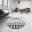 Tapis gris/zone noire à motifs-439606732