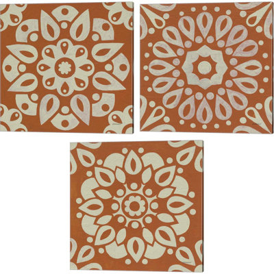" Terra Cotta Tile II, III & IV " by Kathrine Lovell 3 - Pieces