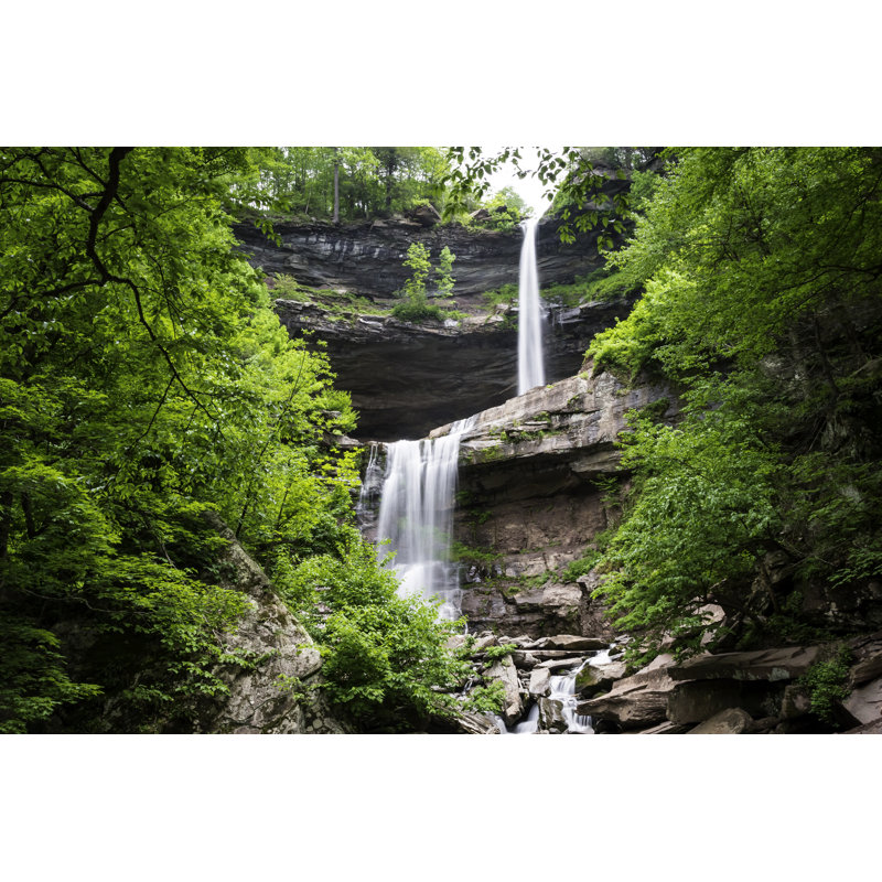 Two Tier Waterfall 1 Piece Wrapped Canvas Wall Art, 30cm H x 46cm W x 3.8cm D