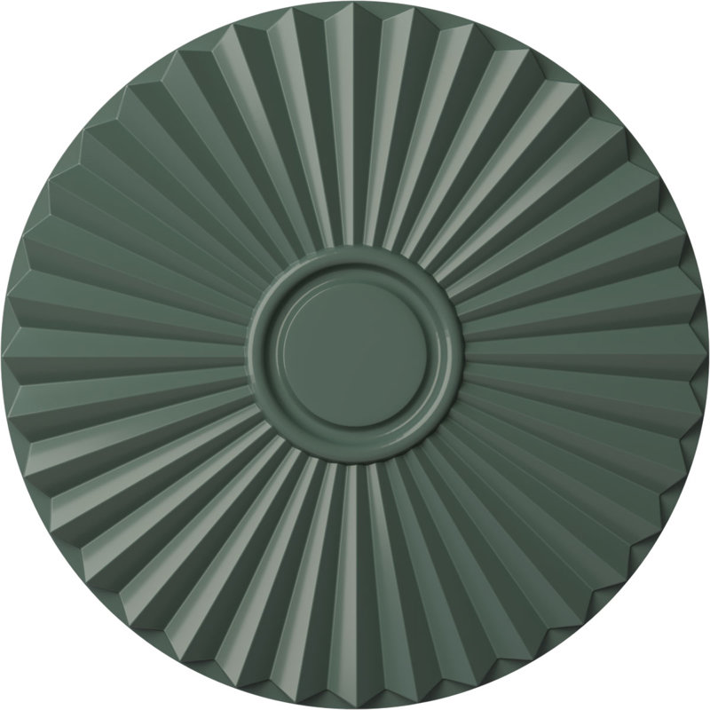 Médaillon de plafond Shakuras de 19 3/4 po x P 1 3/8 po (pour auvents jusqu'à 5 po), Tourbillon de nuages
