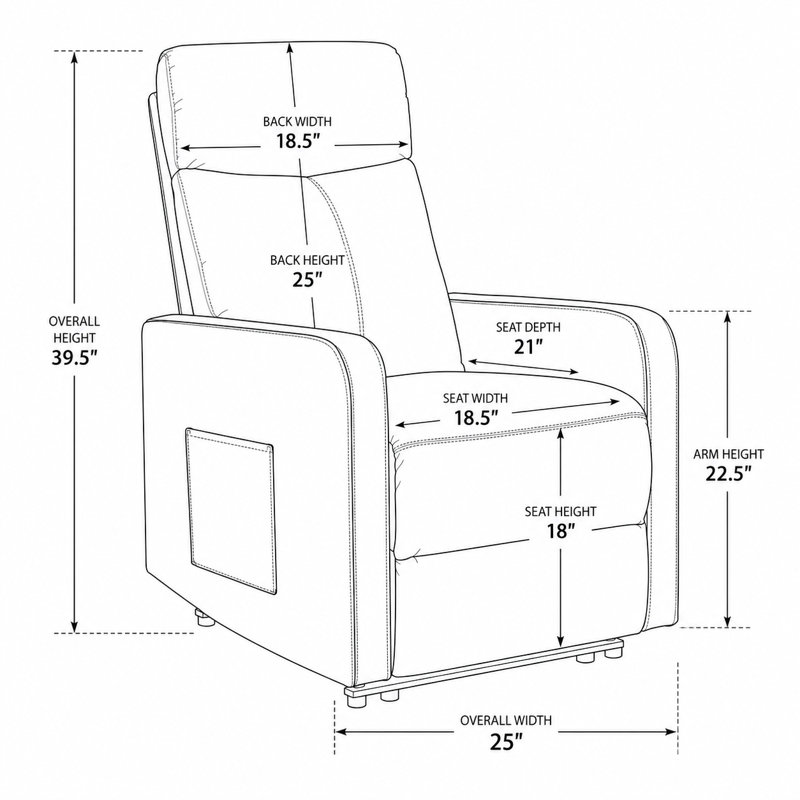Fauteuil inclinable électrique Wall, Gris