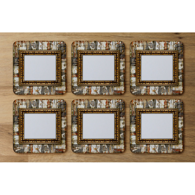 Square 6 Piece Coaster Set