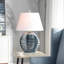 Ceramic Table Lamp - Kozen Blue - White Shade