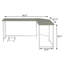 Bureau d'ordinateur en L